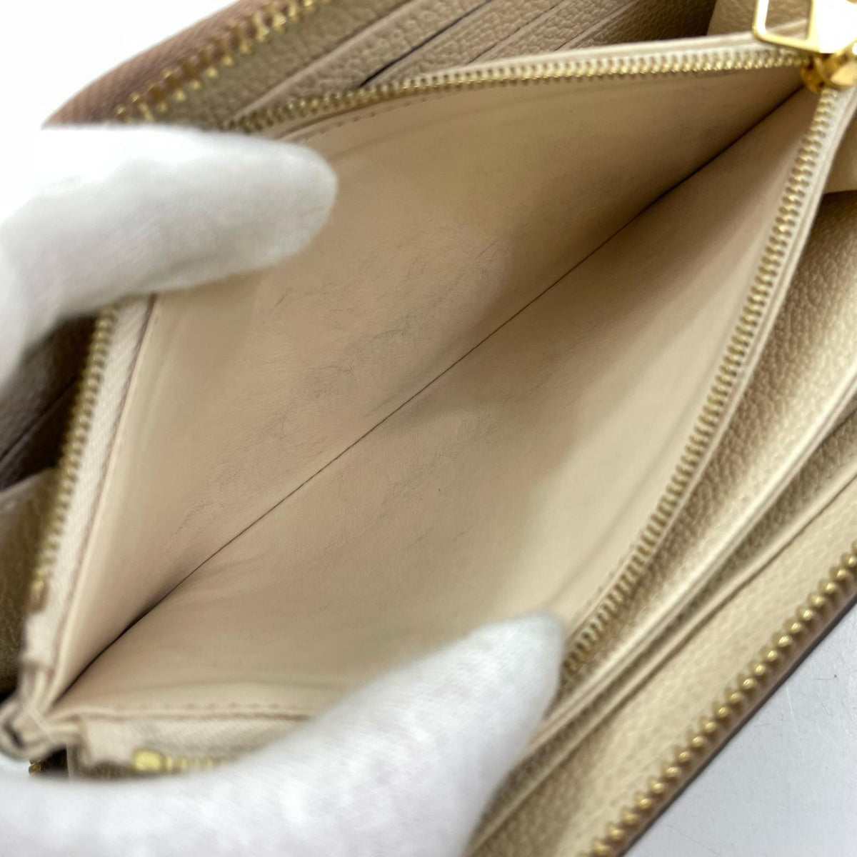 【中古】LOUIS VUITTON | ルイ・ヴィトン ジッピー バイカラー モノグラム アンプラント ラウンドファスナー 長財布 M80116 ホワイト クレーム×ボワドローズ【尾張小牧店】