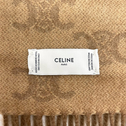 【中古】CELINE | セリーヌ トリオンフ モノグラム カシミヤ マフラー ストール スカーフ 2AW02252U.02LG.TU ライトキャメル ブラウン【尾張小牧店】