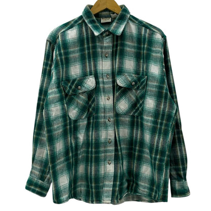 【中古】FIVE BROTHER | ファイブブラザー　90s チェック柄長袖シャツ ヘビーネルシャツ/CPOシャツ　グリーン サイズ：XL【尾張小牧店】