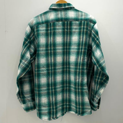 【中古】FIVE BROTHER | ファイブブラザー　90s チェック柄長袖シャツ ヘビーネルシャツ/CPOシャツ　グリーン サイズ：XL【尾張小牧店】
