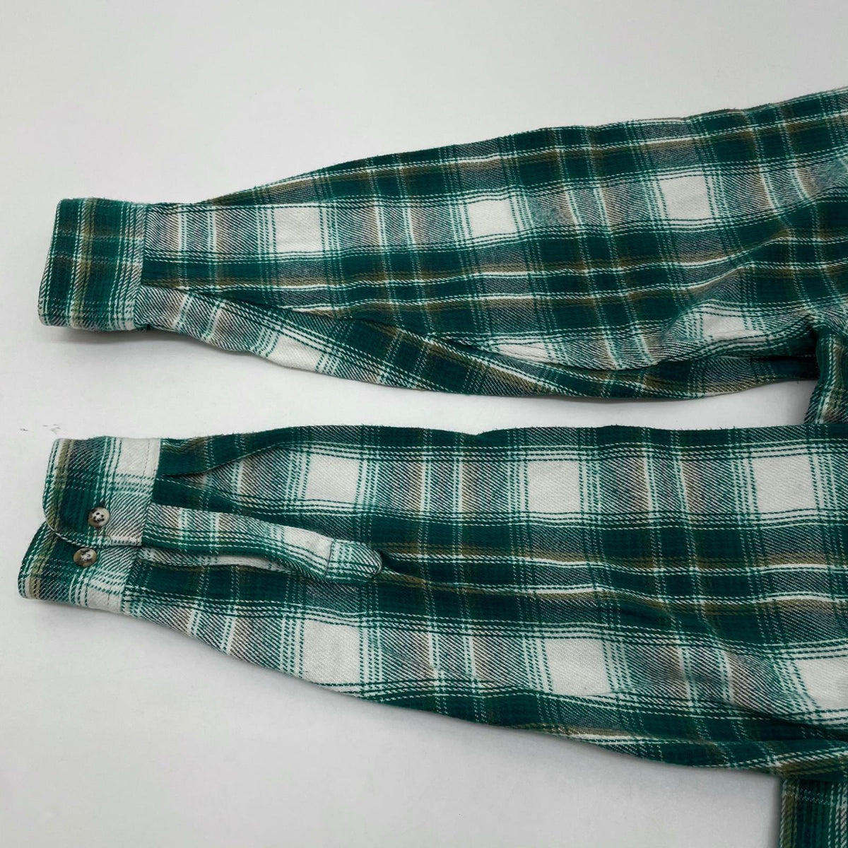 【中古】FIVE BROTHER | ファイブブラザー　90s チェック柄長袖シャツ ヘビーネルシャツ/CPOシャツ　グリーン サイズ：XL【尾張小牧店】