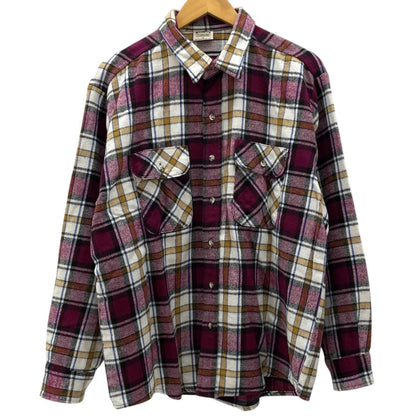 【中古】FIVE BROTHER | ファイブブラザー　90s チェック柄長袖シャツ ヘビーネルシャツ/CPOシャツ　マルチカラー サイズ：XL【尾張小牧店】