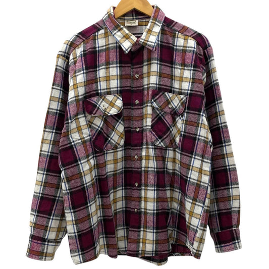 【中古】FIVE BROTHER | ファイブブラザー　90s チェック柄長袖シャツ ヘビーネルシャツ/CPOシャツ　マルチカラー サイズ：XL【尾張小牧店】