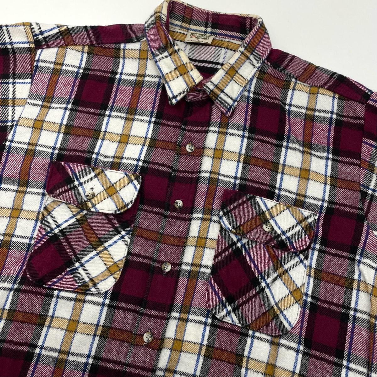 【中古】FIVE BROTHER | ファイブブラザー　90s チェック柄長袖シャツ ヘビーネルシャツ/CPOシャツ　マルチカラー サイズ：XL【尾張小牧店】