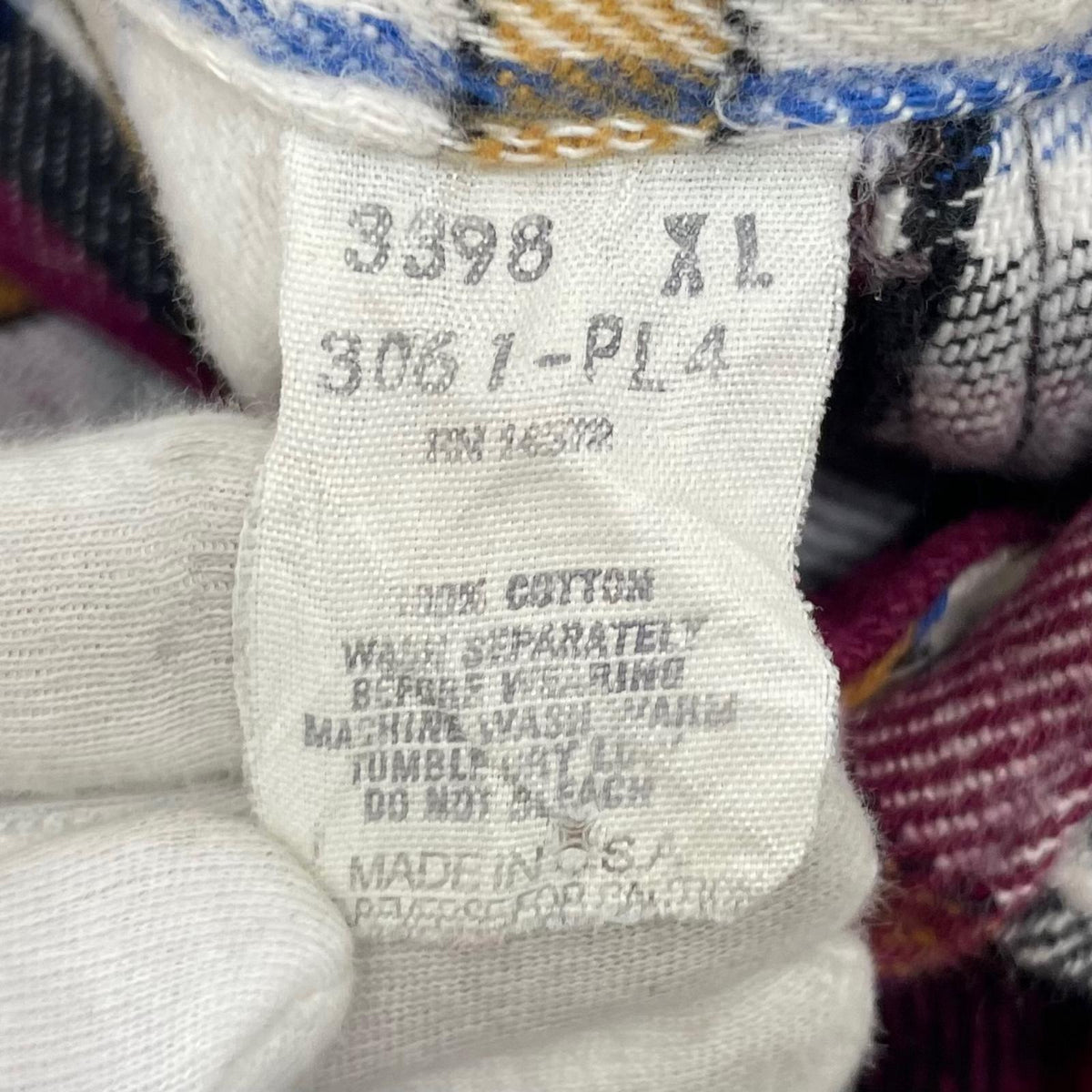 【中古】FIVE BROTHER | ファイブブラザー　90s チェック柄長袖シャツ ヘビーネルシャツ/CPOシャツ　マルチカラー サイズ：XL【尾張小牧店】