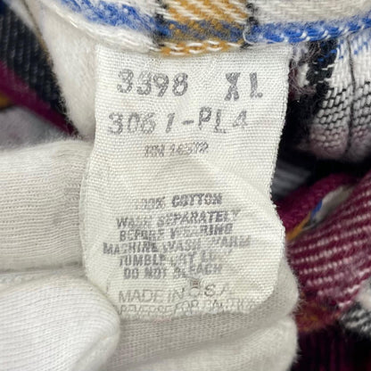 【中古】FIVE BROTHER | ファイブブラザー　90s チェック柄長袖シャツ ヘビーネルシャツ/CPOシャツ　マルチカラー サイズ：XL【尾張小牧店】