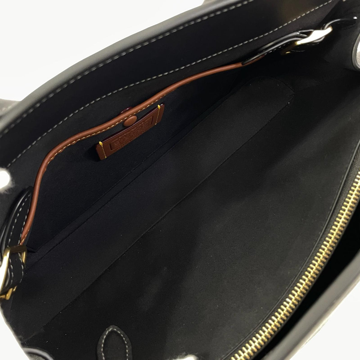 【中古】COACH | コーチ エンパイアキャリーオール35 グラブタン・レザー 2way ハンドバッグ ショルダーバッグ CU043 ブラック【尾張小牧店】