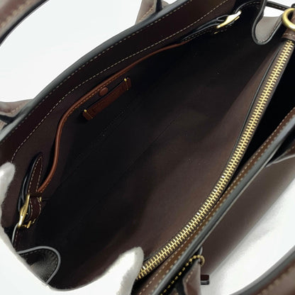 【中古】COACH | コーチ エンパイアキャリーオール35 グラブタン・レザー 2way ハンドバッグ ショルダーバッグ CU043 ブラウン【尾張小牧店】