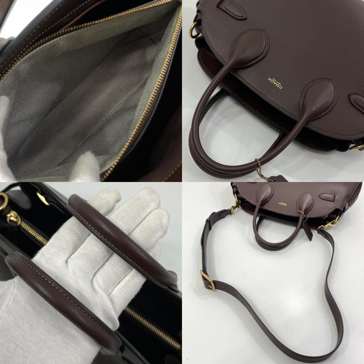 【中古】COACH | コーチ エンパイアキャリーオール35 グラブタン・レザー 2way ハンドバッグ ショルダーバッグ CU043 ブラウン【尾張小牧店】