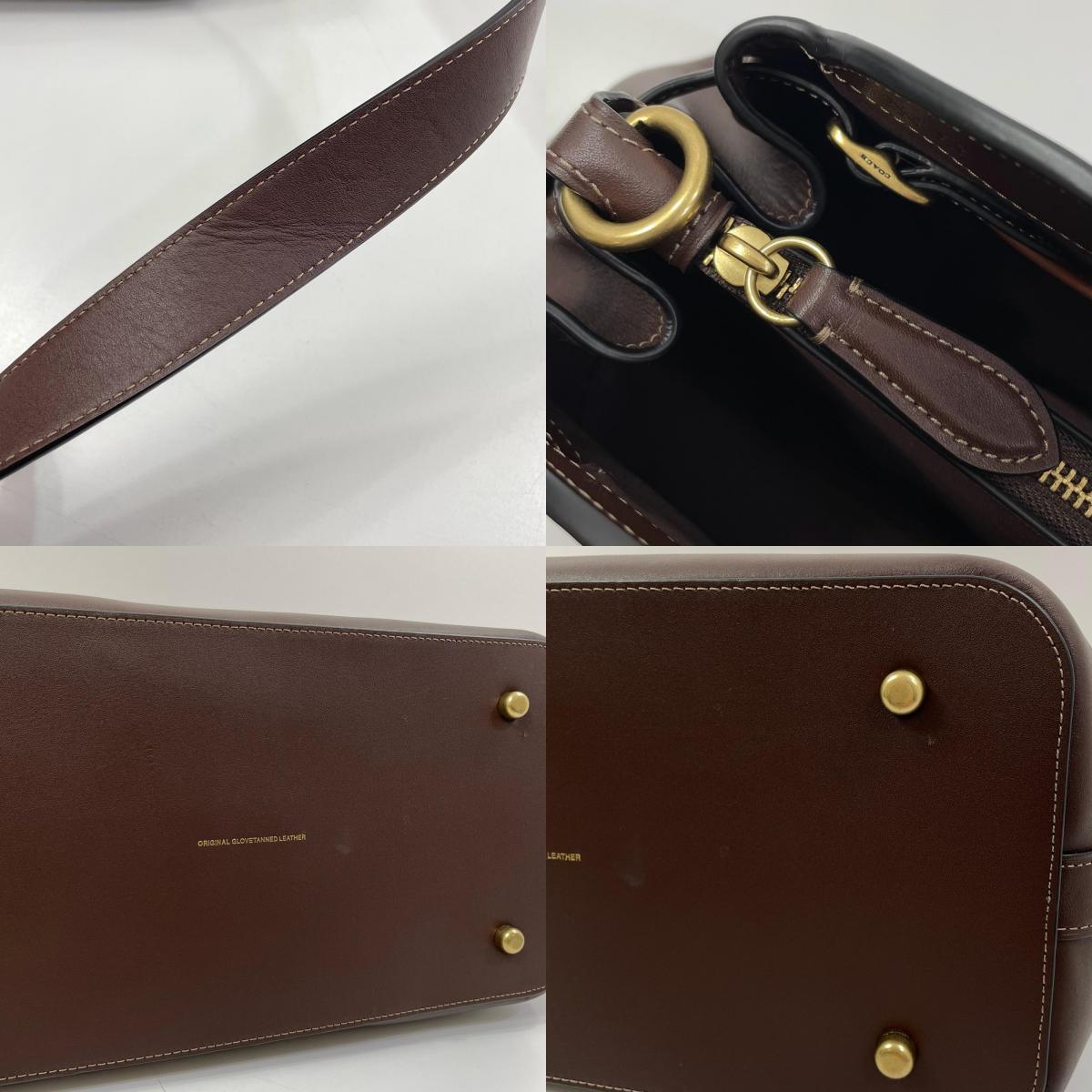 【中古】COACH | コーチ エンパイアキャリーオール35 グラブタン・レザー 2way ハンドバッグ ショルダーバッグ CU043 ブラウン【尾張小牧店】