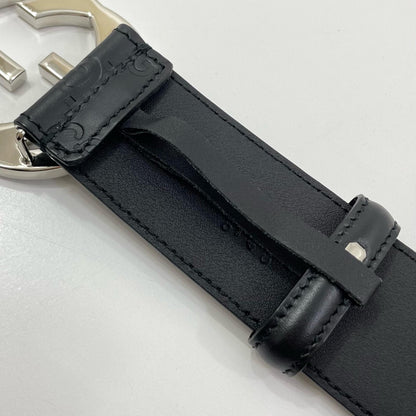 【中古】GUCCI | グッチ インターロッキングG ベルト ブラック グッチ シグネチャー レザー 411924 ブラック【尾張小牧店】