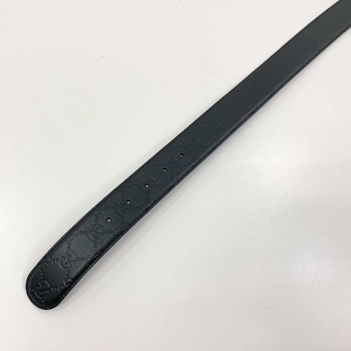 【中古】GUCCI | グッチ インターロッキングG ベルト ブラック グッチ シグネチャー レザー 411924 ブラック【尾張小牧店】