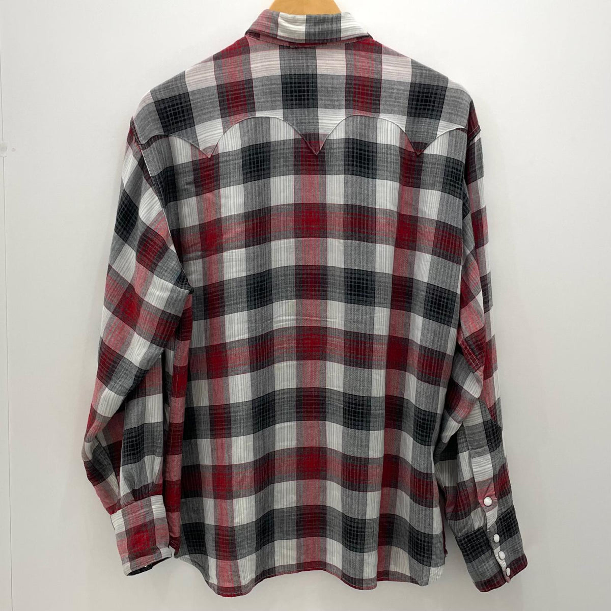 【中古】VINTAGE | ビンテージ　50s レーヨンウエスタンシャツ チェック柄長袖シャツ ブラック×レッド【尾張小牧店】