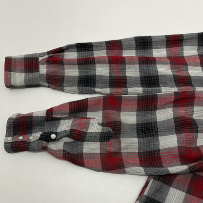【中古】VINTAGE | ビンテージ　50s レーヨンウエスタンシャツ チェック柄長袖シャツ ブラック×レッド【尾張小牧店】