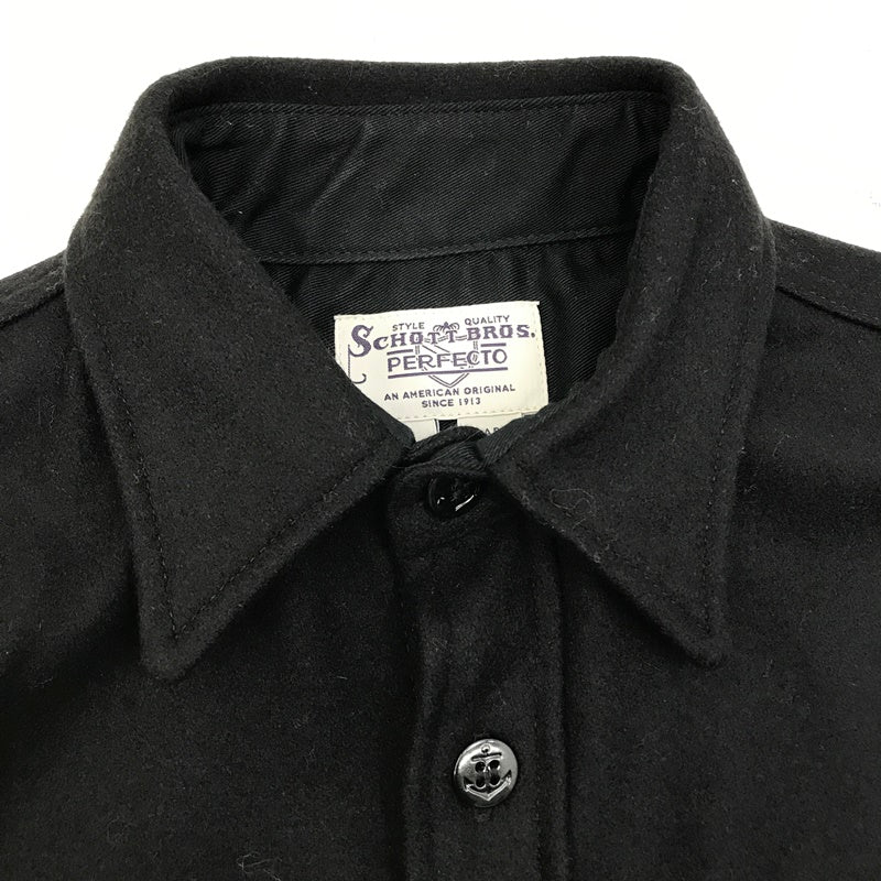 schott | ショット SCH-WOOL CPO SHIRT 長袖シャツ 42583 ブラック【加古川店】