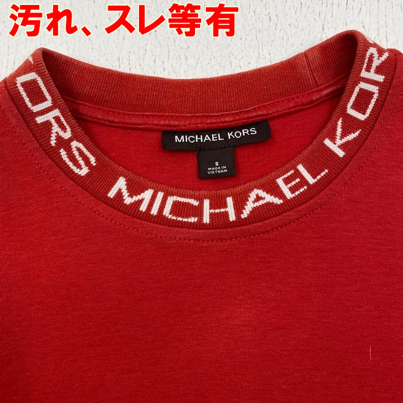 Michael Kors | マイケルコース トリムロングスリーブ クルーネック スウェット OU150595MF レッド サイズ：S【加古川店】