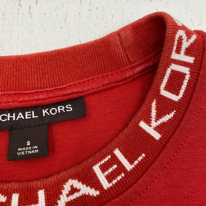 Michael Kors | マイケルコース トリムロングスリーブ クルーネック スウェット OU150595MF レッド サイズ：S【加古川店】