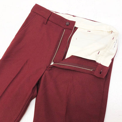 CENTER PRESSED TWILL TROUSER パンツ T201-P818 ボルドー/バーガンディー【加古川店】