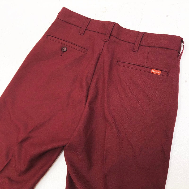CENTER PRESSED TWILL TROUSER パンツ T201-P818 ボルドー/バーガンディー【加古川店】