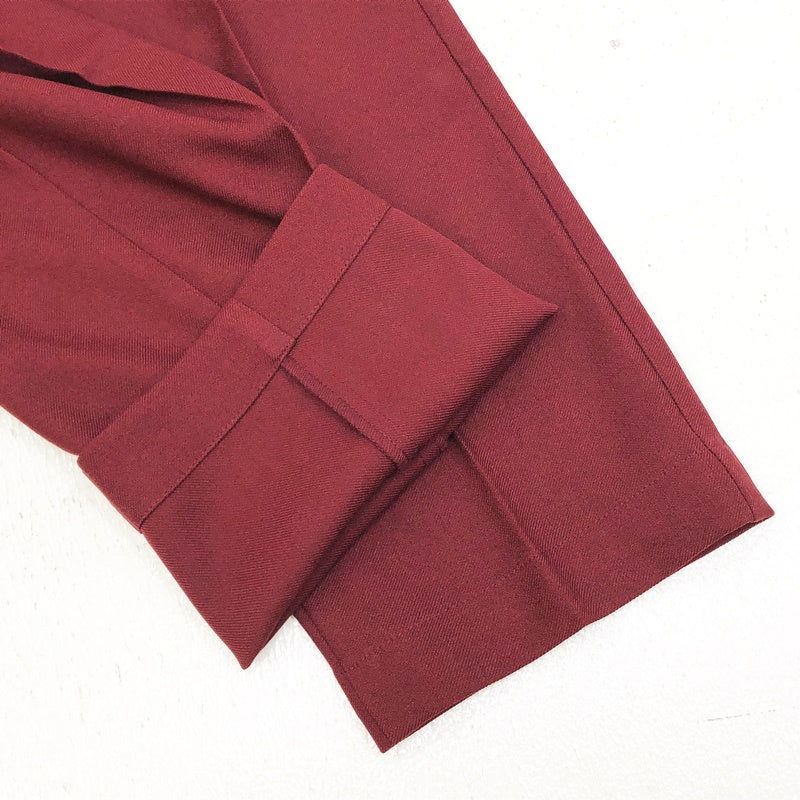 CENTER PRESSED TWILL TROUSER パンツ T201-P818 ボルドー/バーガンディー【加古川店】