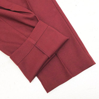 CENTER PRESSED TWILL TROUSER パンツ T201-P818 ボルドー/バーガンディー【加古川店】