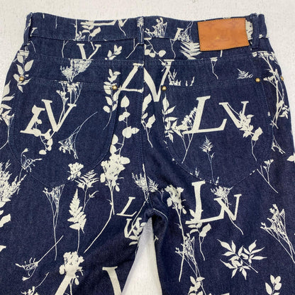 LOUIS VUITTON | ルイ・ヴィトン LVリーフ総柄レギュラーデニムパンツ デニムパンツ RM202M VFV HJD15W インディゴ サイズ：30【加古川店】