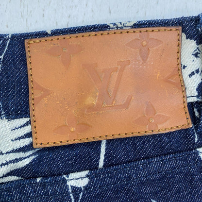 LOUIS VUITTON | ルイ・ヴィトン LVリーフ総柄レギュラーデニムパンツ デニムパンツ RM202M VFV HJD15W インディゴ サイズ：30【加古川店】