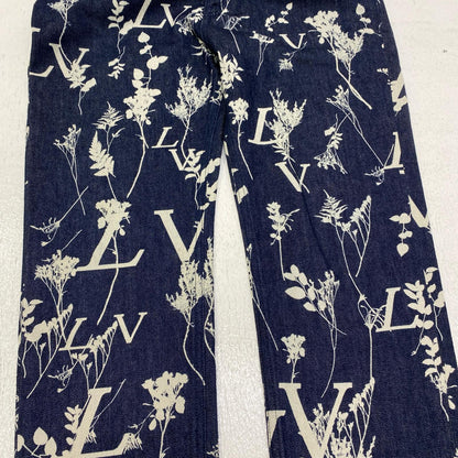 LOUIS VUITTON | ルイ・ヴィトン LVリーフ総柄レギュラーデニムパンツ デニムパンツ RM202M VFV HJD15W インディゴ サイズ：30【加古川店】