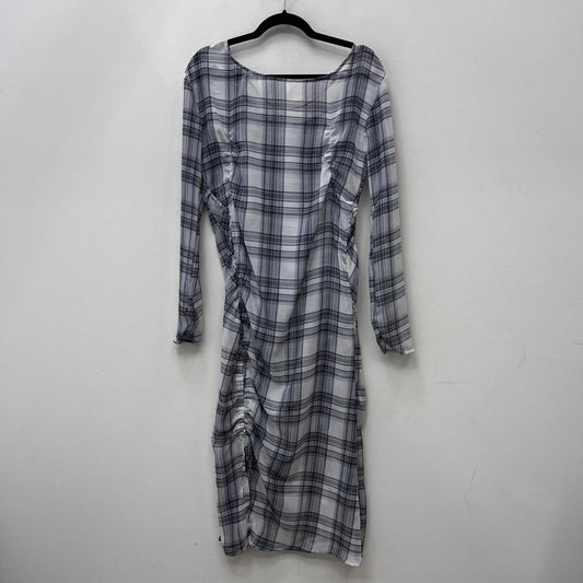 :knuth marf whitecheckered asymmetry sheer long one piece ワンピース KM24SA09【加古川店】