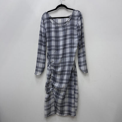 :knuth marf whitecheckered asymmetry sheer long one piece ワンピース KM24SA09【加古川店】