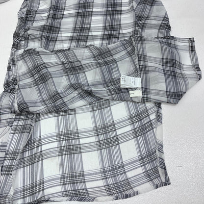 :knuth marf whitecheckered asymmetry sheer long one piece ワンピース KM24SA09【加古川店】