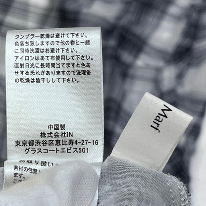 :knuth marf whitecheckered asymmetry sheer long one piece ワンピース KM24SA09【加古川店】