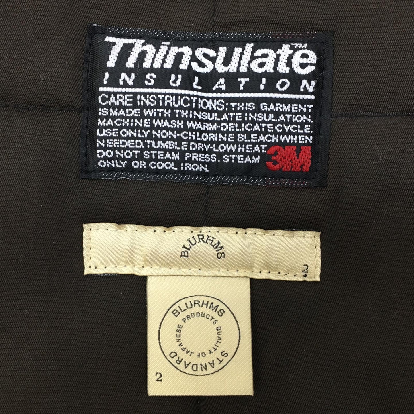 blurhms | ブラームス 中綿ベスト BHS-C14-121 ブラック【加古川店】