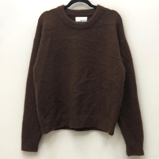 sage NATION:MOHAIR LONG SLEEVE KNIT ニット S024 ブラウン サイズ：L【加古川店】