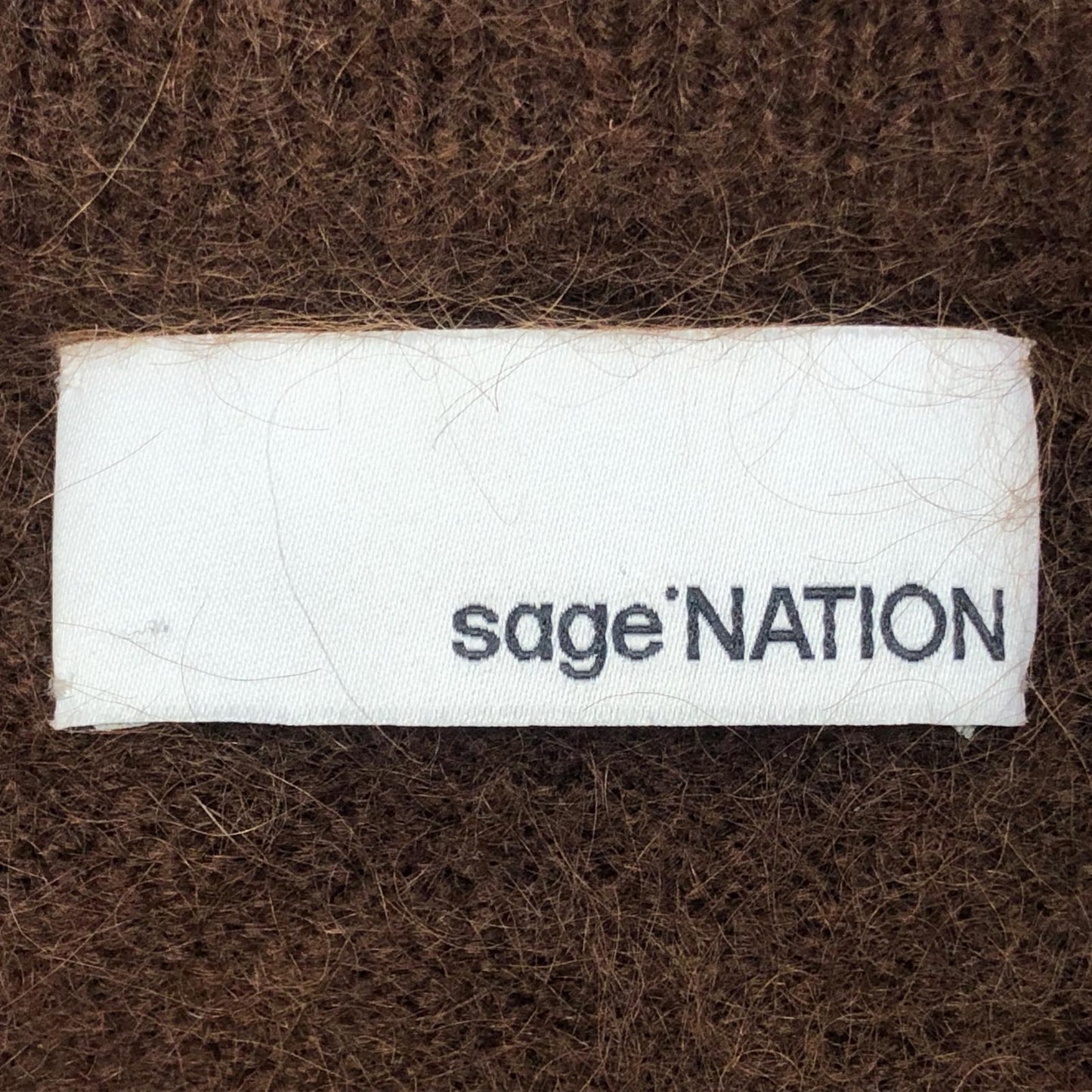 sage NATION:MOHAIR LONG SLEEVE KNIT ニット S024 ブラウン サイズ：L【加古川店】