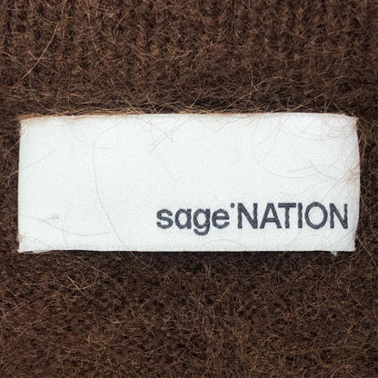 sage NATION:MOHAIR LONG SLEEVE KNIT ニット S024 ブラウン サイズ：L【加古川店】