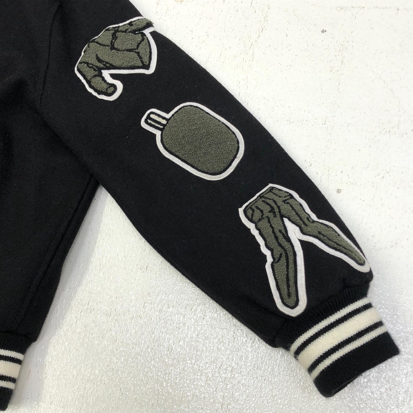 STUSSY | ステューシー ×COMME des GARCONS　40th Anniversary VARSITY JACKET スタジャン ブラック サイズ：S【加古川店】