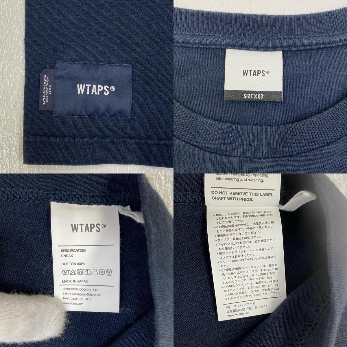 W)TAPS | ダブルタップス THAW SS COTTON 半袖Ｔシャツ 23ss ネイビー サイズ：3【加古川店】