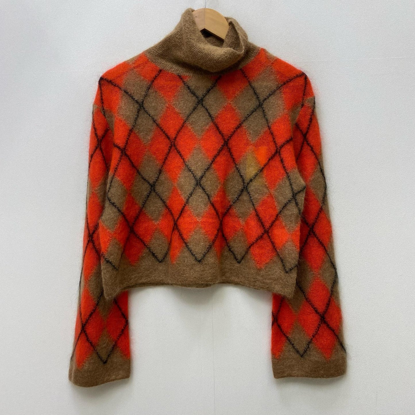 Paul Smith | ポール・スミス アーガイルインターシャタートルネック ニット ベージュ サイズ：M【加古川店】