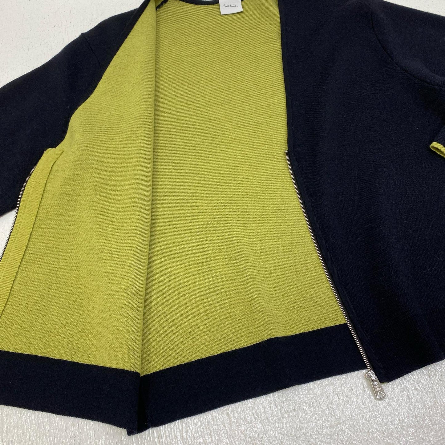 Paul Smith | ポール・スミス バイカラー ニット ブルゾン セーター KN145 ブラック【加古川店】