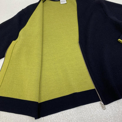 Paul Smith | ポール・スミス バイカラー ニット ブルゾン セーター KN145 ブラック【加古川店】