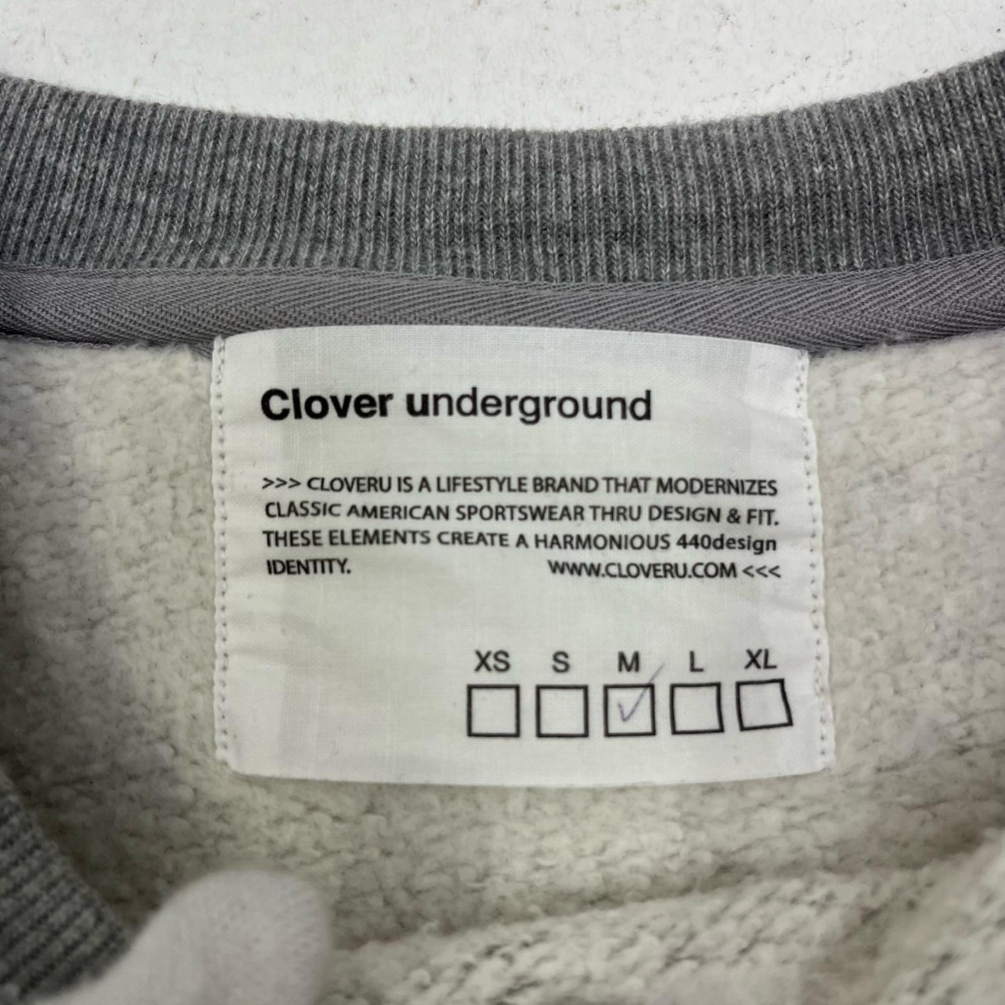 CLOVERU | クローバル Wide Crew Sweat NAME CARD スウェット CLFW-2402 グレー サイズ：M【加古川店】