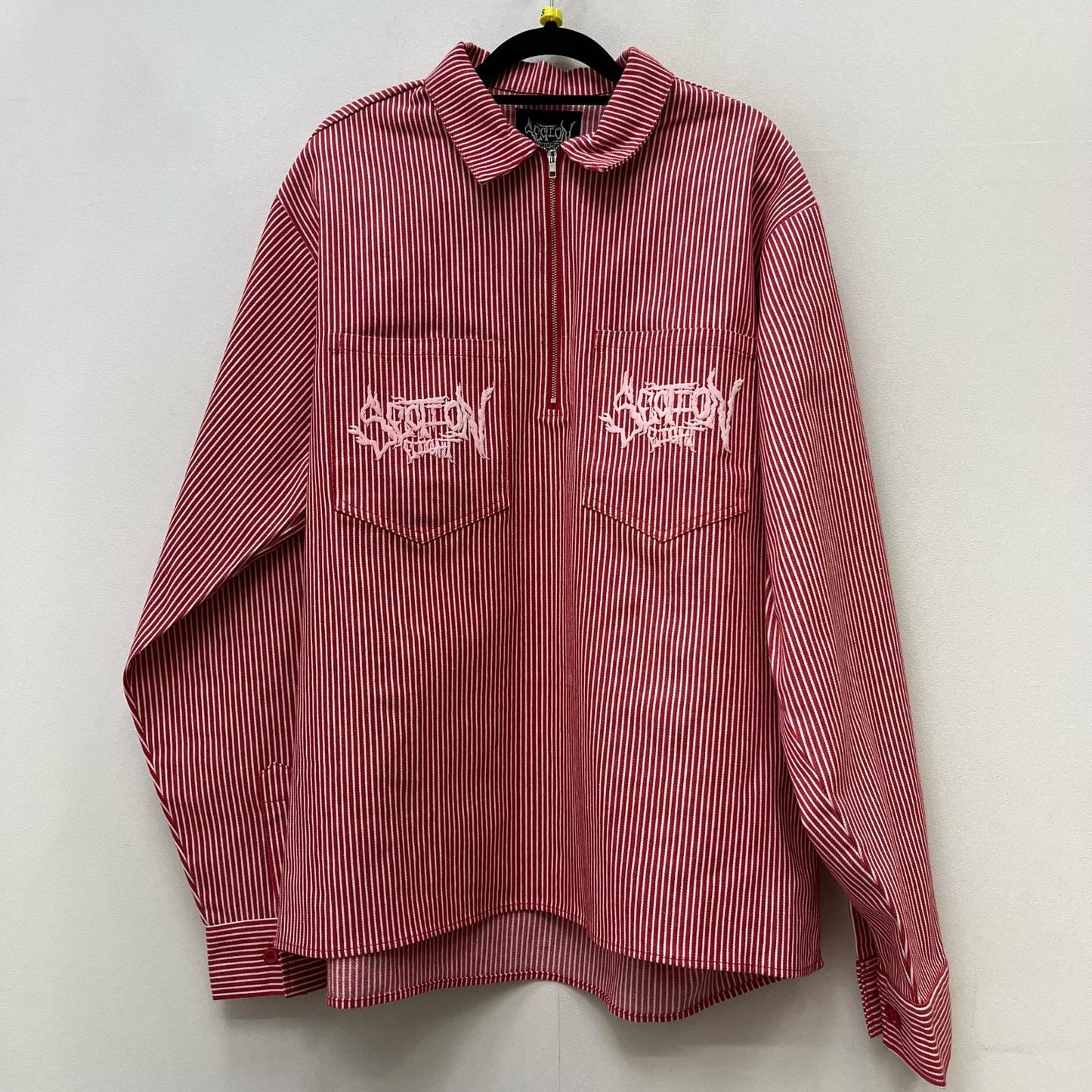 Stripe Half Zip その他アウター レッド サイズ：XL【加古川店】
