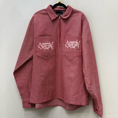 Stripe Half Zip その他アウター レッド サイズ：XL【加古川店】
