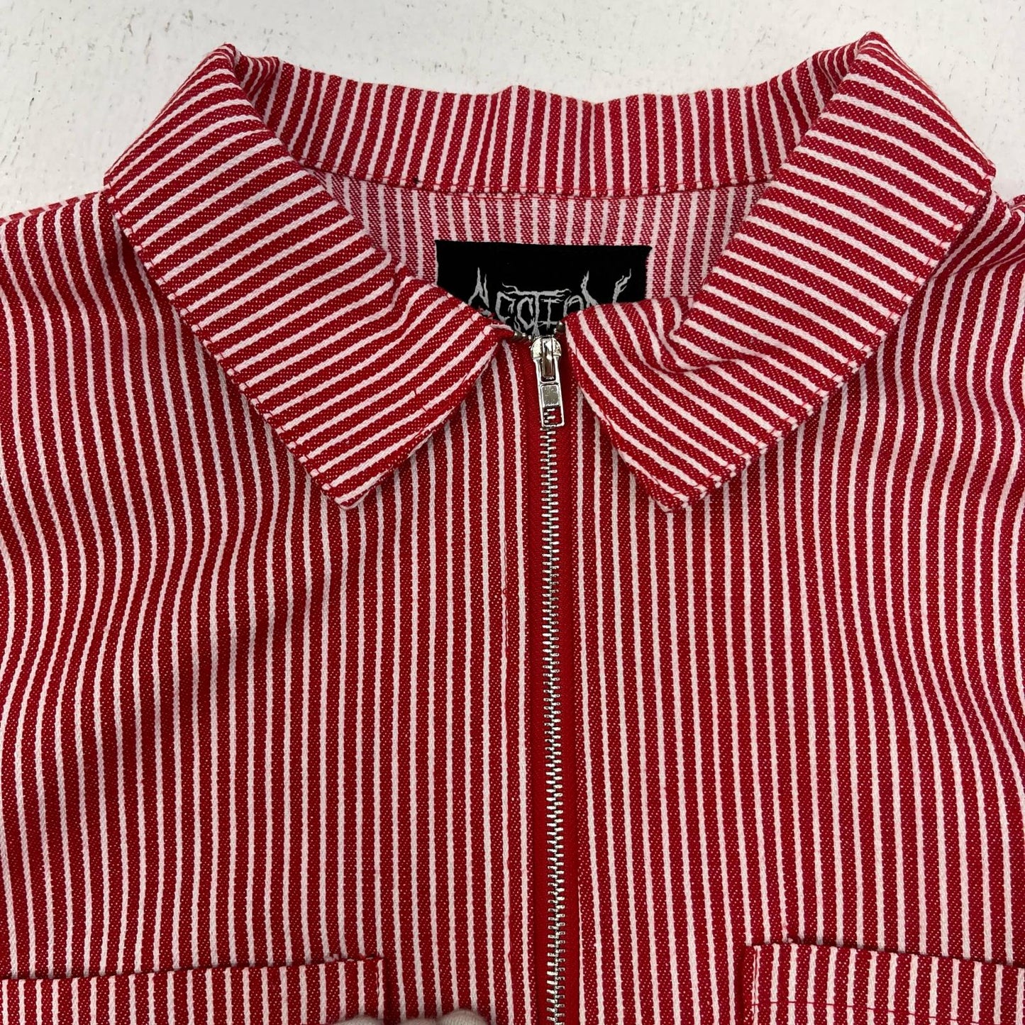 Stripe Half Zip その他アウター レッド サイズ：XL【加古川店】