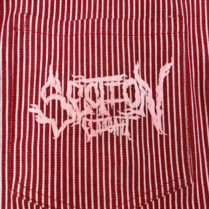 Stripe Half Zip その他アウター レッド サイズ：XL【加古川店】