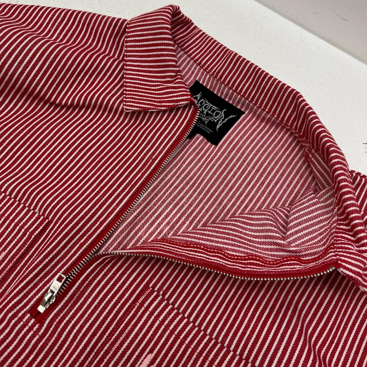 Stripe Half Zip その他アウター レッド サイズ：XL【加古川店】