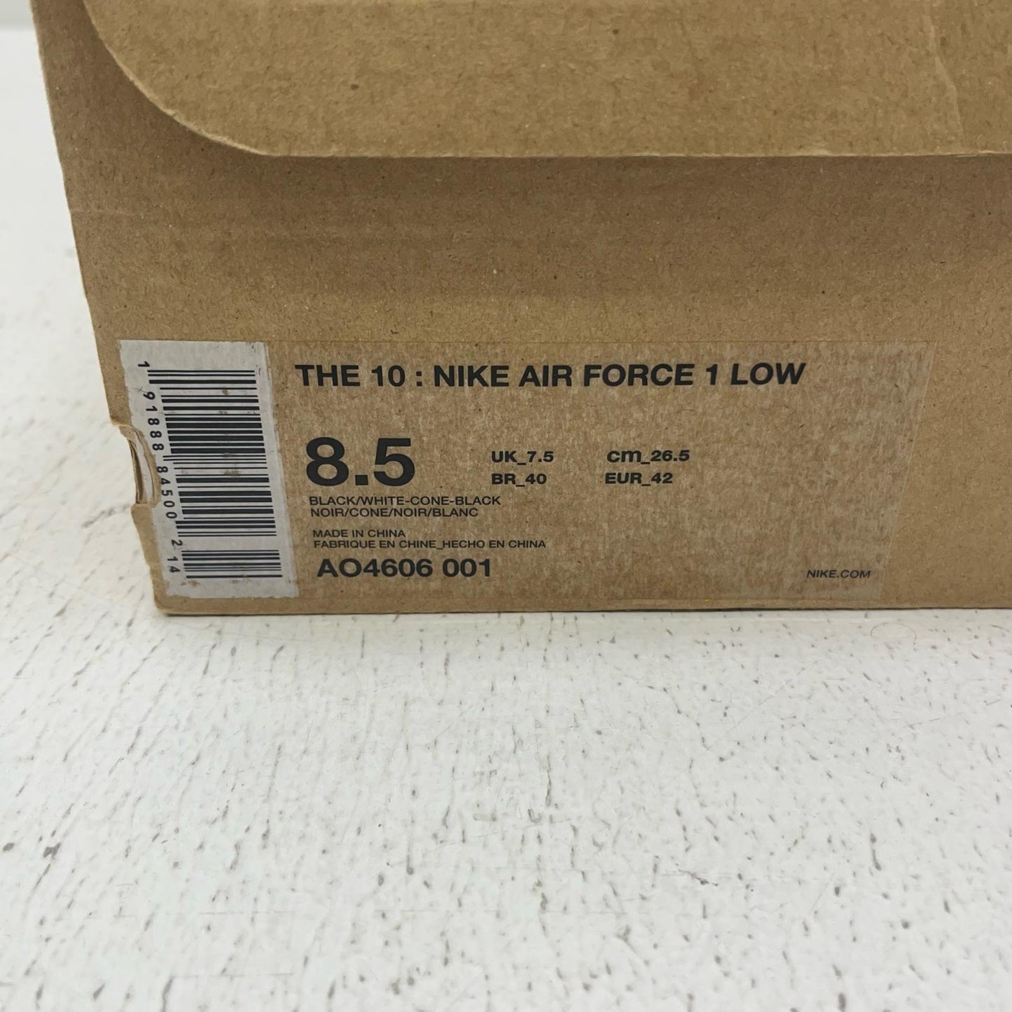 NIKE | ナイキ Off-White × Nike Air Force 1 Low スニーカー ao4606-001 ブラック 26.5cm【加古川店】