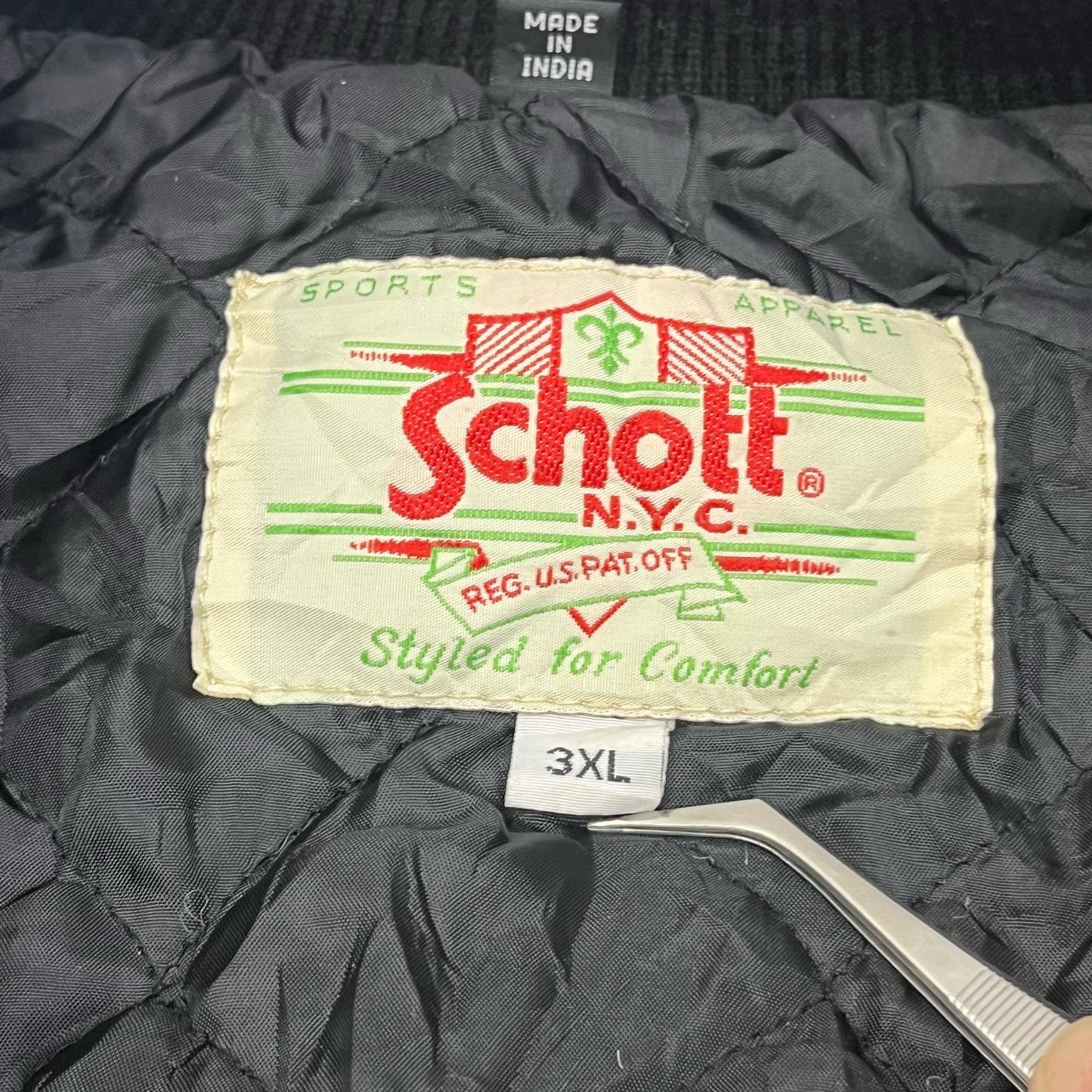 schott | ショット レザーパッチ スタジャン ブラック【加古川店】