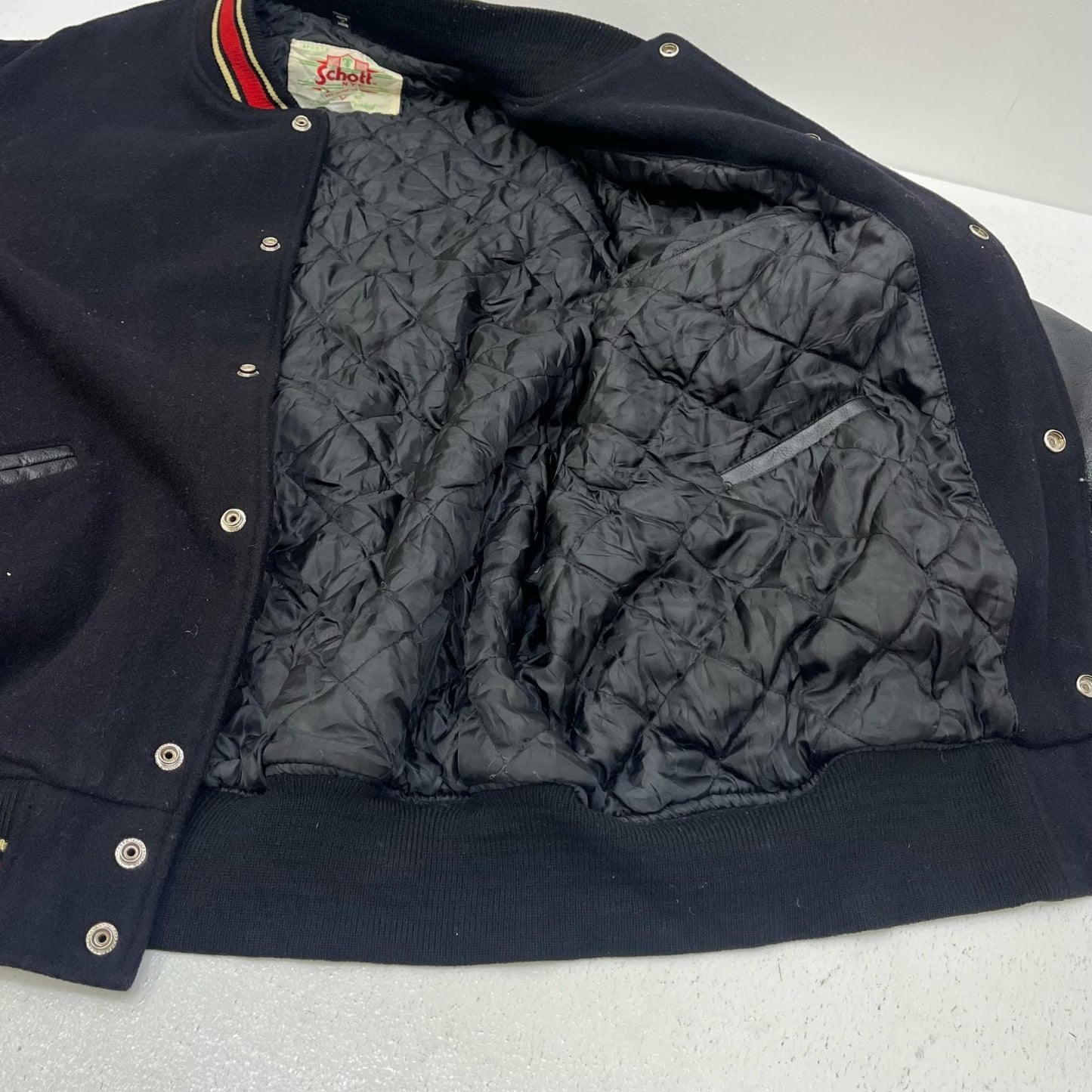 schott | ショット レザーパッチ スタジャン ブラック【加古川店】